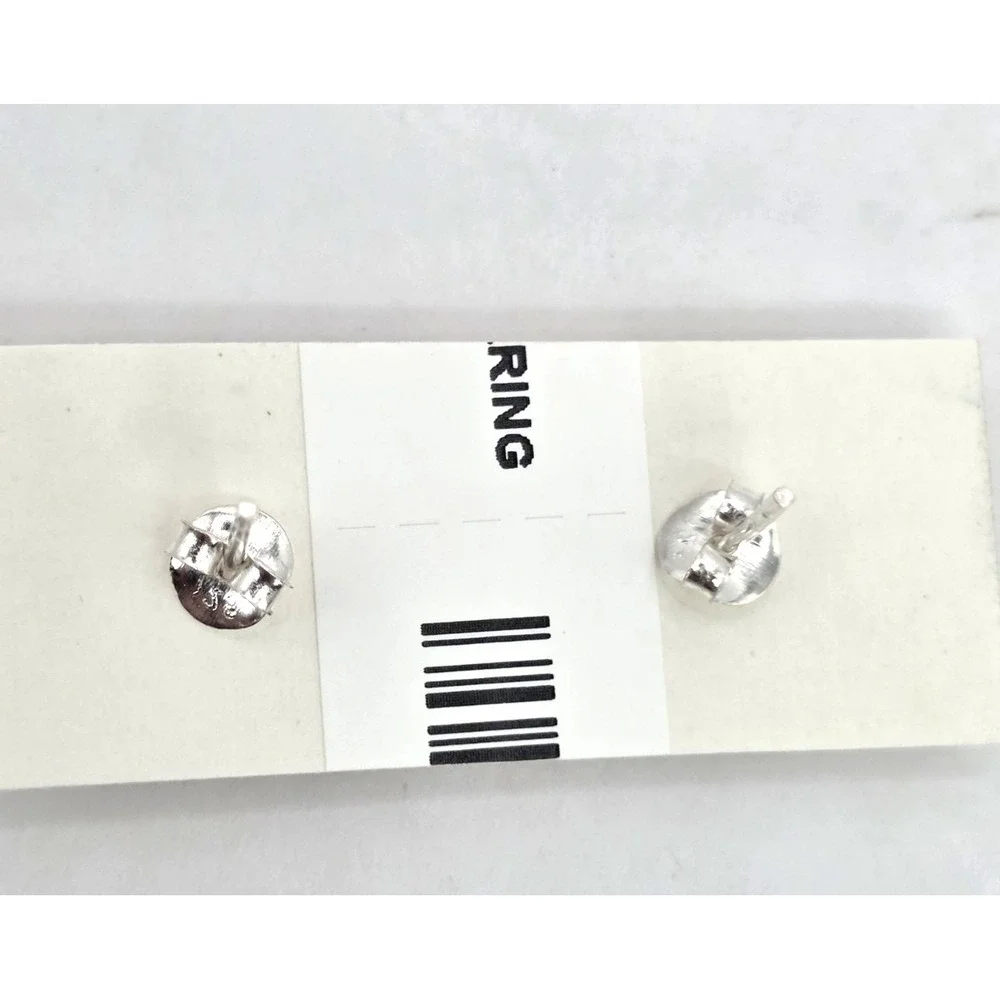Roman Glass Teal Blue‎ Stud Earrings 5mm Round Faceted Sterling Silver 925 Posts